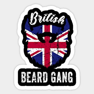 British Beard Gang - United Kingdom National Flag Beard Sticker